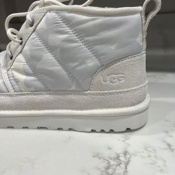 New UGG Plush Neumel Camo Winter Boots White Lace Up Round Toe Men's Size 12 - Picture 5 of 9